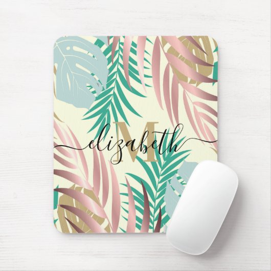Niedliche tropische Blätter Mousepad (Mit Mouse)