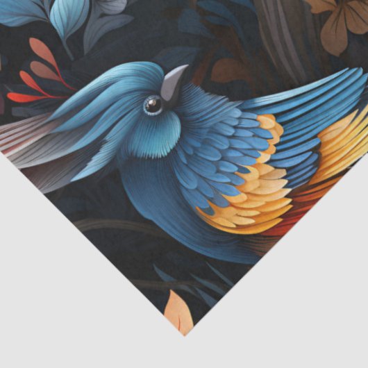 Niedliche tropische Dschungelvögel Dekoupage Seidenpapier (Detail)