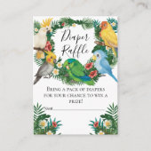 Niedliche tropische exotische Babyparrots Windelwi Begleitkarte (Vorderseite)