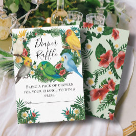 Niedliche tropische exotische Babyparrots Windelwi Begleitkarte