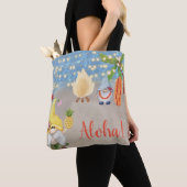 Niedliche tropische Gnome am Strand Luau Party Tasche (Von Nahem)
