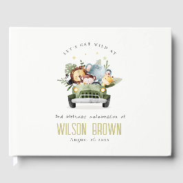 Niedliche tropische Jungtiere im Auto zum Geburtst Gästebuch