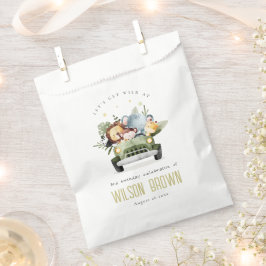 Niedliche tropische Jungtiere im Auto zum Geburtst Geschenktütchen