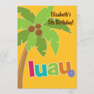 NIEDLICHE tropische Luau Geburtstags-Party Einladung