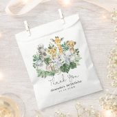 Niedliche tropische Safari Wilde Tiere Jungle Grün Geschenktütchen (Ausgeschnitten)