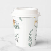 Niedliche tropische Safari Wilde Tiere Jungle Grün Pappbecher (Rechts)