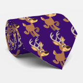 Niedliche Trotting Cartoon Hirsche Krawatte (Gerollt)