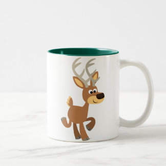 Niedliche Trotting Cartoon Hirsche Tasse