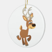 Niedliche Trotting Cartoon-Rotwild-Verzierung Keramik Ornament (Links)