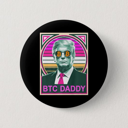 Niedliche Trump Bitcoin Btc Daddy Finance Audit fü Button (Vorderseite)