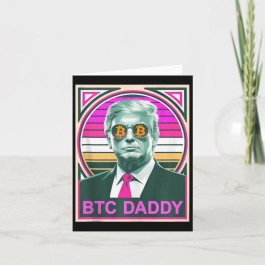 Niedliche Trump Bitcoin Btc Daddy Finance Audit fü Karte (Vorderseite)