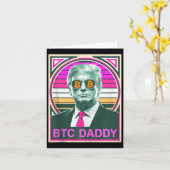 Niedliche Trump Bitcoin Btc Daddy Finance Audit fü Karte (Gelbe Blume)
