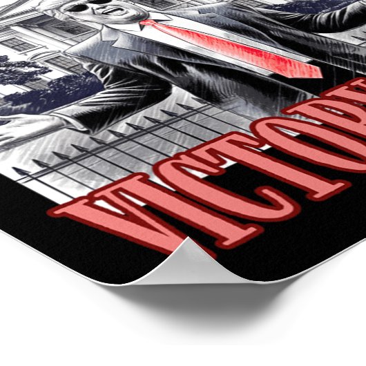 Niedliche Trump-Feuerwerke zum Jahreswechsel im Pa Poster (Ecke)