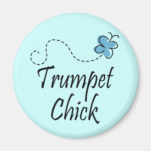 Niedliche Trumpet-Chick-Musik Magnet (Vorne)