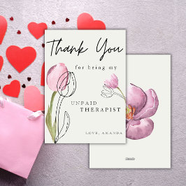 Niedliche Tulip Watercolor Feiertagskarte