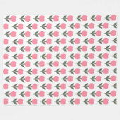 Niedliche Tulips-Blume | Jegliche Hintergrundfarbe Fleecedecke (Vorderseite (Horizontal))