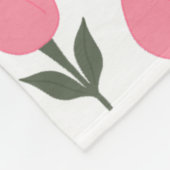 Niedliche Tulips-Blume | Jegliche Hintergrundfarbe Fleecedecke (Ecke)