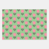 Niedliche Tulips-Blume | Jegliche Hintergrundfarbe Geschenkpapier Set (Vorderseite 3)
