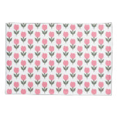 Niedliche Tulips-Blume | Jegliche Hintergrundfarbe Kissenbezug (Rückseite)