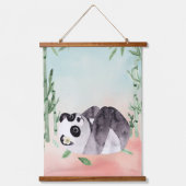 Niedliche Tumbling Panda Collection Wandteppich Mit Holzrahmen (Vorderseite 3)