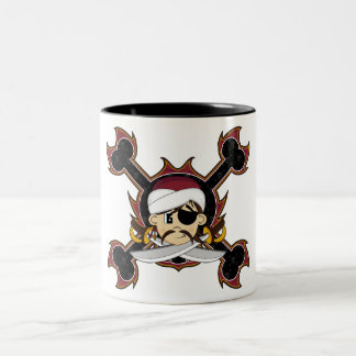 Niedliche Turban-Piraten-Tasse Zweifarbige Tasse