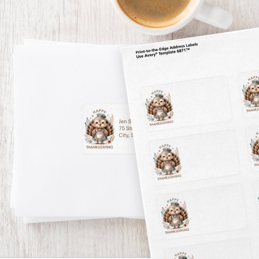 Niedliche Türkei-Adresse Adressaufkleber