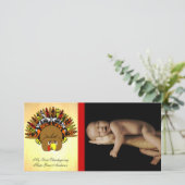 Niedliche Türkei Feiertagskarte (Stehend Vorderseite)