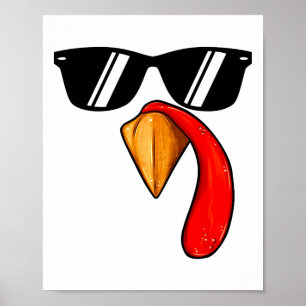 Niedliche Türkei Gesicht Junge Erntedank Kostüm Tü Poster