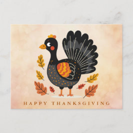 Niedliche Türkei glücklich Thanksgiving Postkarte