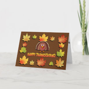 Niedliche Türkei im Erntedank Karte