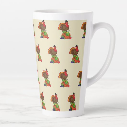 Niedliche Türkei mit ernährtem Erntedank Milchtasse (Rechts)