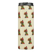 Niedliche Türkei mit ernährtem Erntedank Thermosbecher (Rückseite)