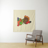 Niedliche Türkei mit ernährtem Erntedank Wandteppich (Beispiel (Horizontal))