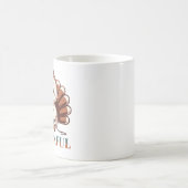 Niedliche Türkei mit Nähmaschine dankbar Kaffeetasse (Mittel)