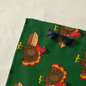 Niedliche Türkei mit Pumpkin Pie Erntedank Strandtuch (Beispiel)