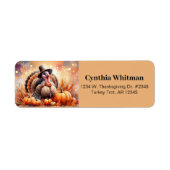 Niedliche Türkei Pilgrim Hat Pumpkins Mais Ernteda (Vorne)
