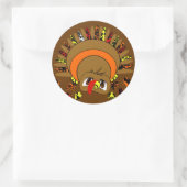 Niedliche Türkei Runder Aufkleber (Tasche)