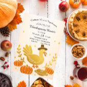 Niedliche Türkei Spaß Familie Erntedank Einladung