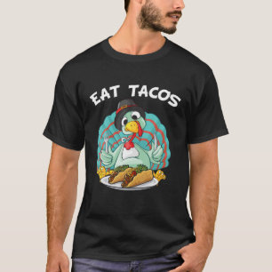 Niedliche Türkei Tacos Funny Mexican Sombrero Than T-Shirt