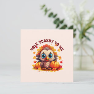 Niedliche Türkei und Herbstblätter