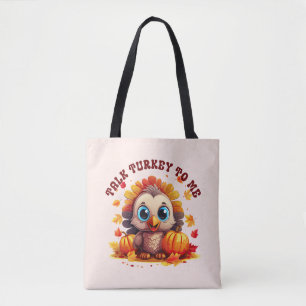 Niedliche Türkei und Herbstblätter Tasche