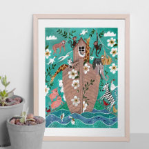 Niedliche türkisblaue Kinder Park der Noah-Kinder