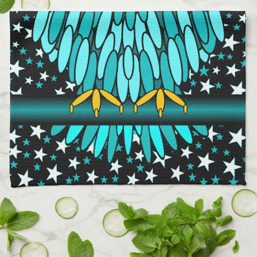 niedliche Türkiseule Handtuch (Gefaltet)