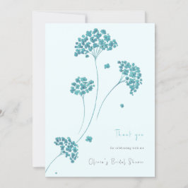Niedliche türkisfarbene Blume Brautparty Vielen Da Einladung