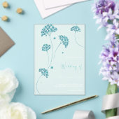 Niedliche türkisfarbene Blume Hochzeit Acryleinladungen (In Situ (Hochzeit))