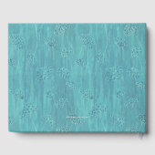 Niedliche türkisfarbene Blume Hochzeit Gästebuch (Rückseite)