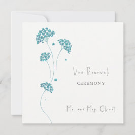 Niedliche türkisfarbene Blume Neue Einladung