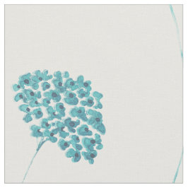 Niedliche türkisfarbene Blume Stoff