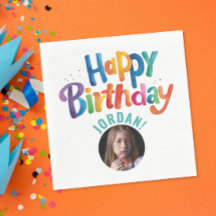 Niedliche türkisfarbene Geburtstagsparty Brush Typ