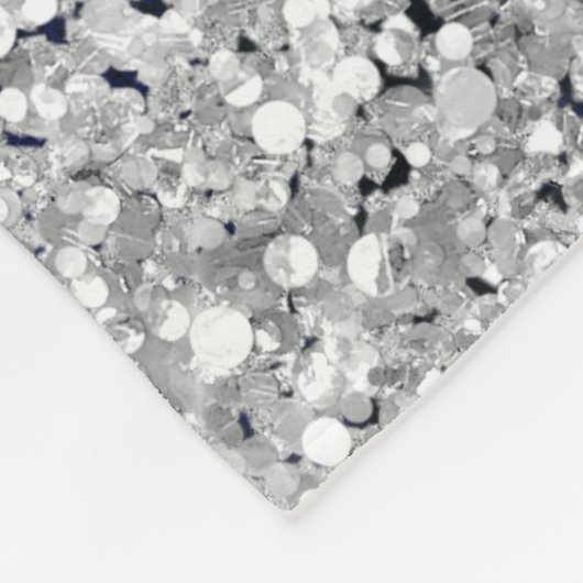 Niedliche türkisfarbene Imitate Glitzer Monogramm Fleecedecke (Ecke)